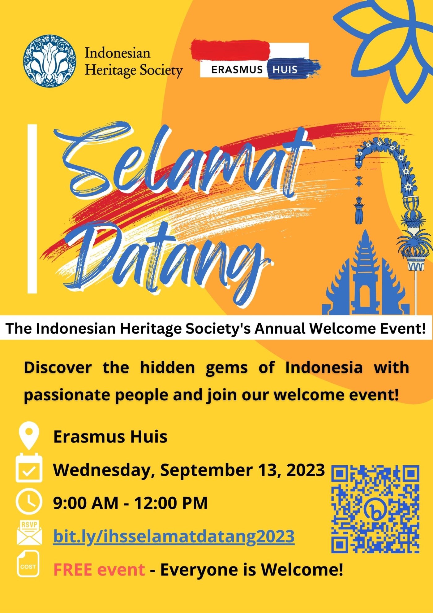 Welcome to Erasmus Huis 2023 Event | What's New Indonesia